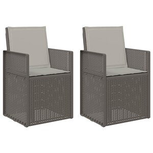 vidaXL Chaises de jardin salle à manger 2 Pièces Gris clair PP