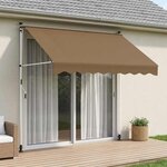 vidaXL Auvent rétractable manuel Beige 350 cm
