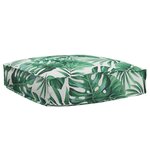vidaXL Coussin Pallet pour Siège Motif de Feuille 60x60x12 cm Tissu Oxford