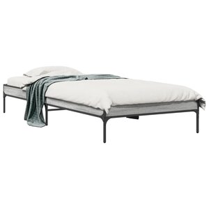 vidaXL Cadre de lit sans matelas sonoma gris 75x190 cm