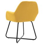 vidaXL Chaises à manger lot de 4 jaune tissu