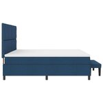 vidaXL Lit à ressorts avec matelas Bleu 200 x 200 cm tissu