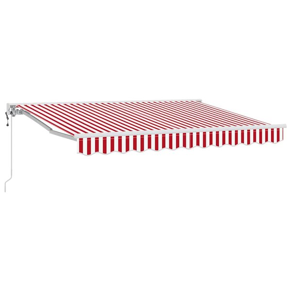vidaXL Auvent Rétractable Rouge et Blanc 250x200 cm tissu