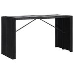 vidaXL Ensemble à manger d'extérieur 9 Pièces Résine tressée Noir