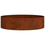 vidaXL Anneau de jardinière Marron 80 x 80 x 20 cm Acier patiné