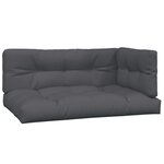 vidaXL Canapés d'angle palette de jardin 2 Pièces et coussins bois acacia