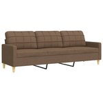 vidaXL Ensemble de canapés 2 Pièces marron tissu