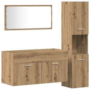 vidaXL Ensemble de meubles salle de bain 3 Pièces bois d'ingénierie