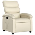 vidaXL Fauteuil inclinable en similicuir crème