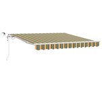 vidaXL Auvent Rétractable Vert et jaune 300 x 250 cm