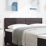 vidaXL Tête de lit LED Montage mural Marron foncé 160 cm tissu