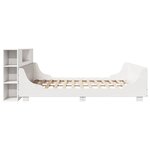 vidaXL Cadre de lit sans matelas blanc 200x200 cm bois massif de pin