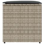 vidaXL Boîte de rangement extérieure Gris clair et gris foncé