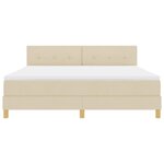 vidaXL Lit à ressorts avec matelas Crème 180 x 200 cm tissu