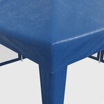 vidaXL Tente de fête avec 8 parois latérales en maille bleu 4x4m PEHD
