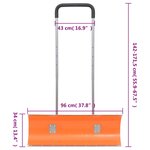 vidaXL Pelle à neige avec poignée extensible orange 96cm lame en acier