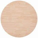 vidaXL Dessus de table rond Ø90x2 5 cm Bois de chêne massif non traité