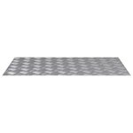 vidaXL Plaques à damier 4 Pièces Argent 80 x 50 cm Aluminium