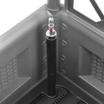 vidaXL Lit surélevé de jardin et treillis et système d'arrosage Gris