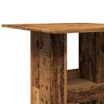 vidaXL Table de bar avec rangement vieux bois bois d’ingénierie
