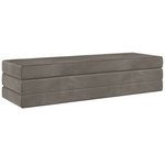 vidaXL Canapé-lit pliable 200 x 67 x 45 cm Gris clair
