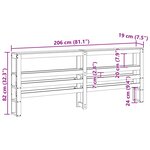 vidaXL Tête de lit avec étagères marron cire 200 cm bois massif de pin