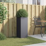 vidaXL Jardinière anthracite 32x29x75 cm acier