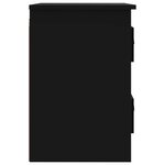 vidaXL Tables de chevet murales 2 Pièces noir 41 5x36x53 cm