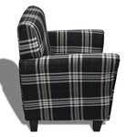 vidaXL Fauteuil avec coussin Noir Tissu