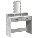 vidaXL Table de Toilette Gris 100 x 41 x 140 cm Bois d'ingénierie