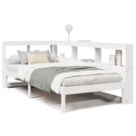 vidaXL Lit bibliothèque sans matelas blanc 100x200 cm bois pin massif