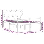 vidaXL Lit pour personne âgée sans matelas marron miel bois massif