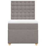 vidaXL Sommier à lattes de lit avec matelas Taupe 90x190 cm Tissu