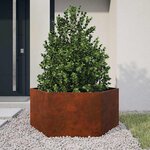 vidaXL Jardinière Rouillé 90x90x45 cm Acier corten