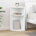vidaXL Table d'appoint Blanc 29 6 x 29 6 x 60 cm Bois d'ingénierie