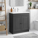 vidaXL Armoire sous évier de salle de bain Noir 78 5 x 37 5 x 81 cm