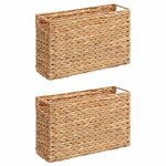 vidaXL Paniers à Magazines 2 Pièces Naturel 39 x 14 x 25 cm