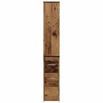 vidaXL Armoire de salle de bain étroite avec roulettes vieux bois