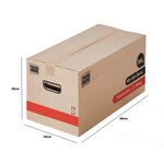 Pack and Move - Lot 10 Cartons Déménagement Premium - 60 X 30 X 30 - Extrême Résistance 25KG - Réutilisable - Poignées Renforcées - 1 Adhésif Offert
