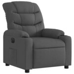 vidaXL Fauteuil inclinable électrique Gris foncé Tissu
