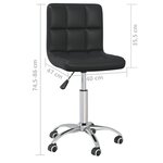 vidaXL Chaise de bureau pivotante Noir Similicuir