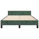 vidaXL Cadre de lit sans matelas vert foncé 120x200 cm velours