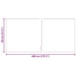 vidaXL Tapis Couloir Gris 80 x 400 cm tissu