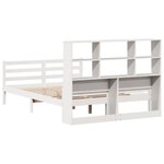 vidaXL Lit bibliothèque sans matelas blanc 140x200 cm bois pin massif