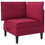 vidaXL Ensemble de meubles pour le salon 3 Pièces Bordeaux Velours