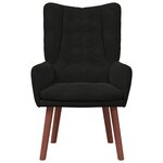 vidaXL Fauteuil relaxant Noir 63 x 67 x 94 cm Velours