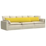 vidaXL Coussins de canapé 2 Pièces Jaune clair 200 x 40 cm tissu