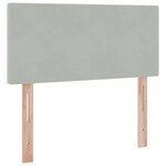 vidaXL Lit de Rangement avec matelas Gris clair 100 x 200 cm Velours