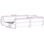vidaXL Cadre de lit sans matelas 200x200 cm bois massif de pin