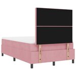 vidaXL Lit à ressorts avec matelas Rose 120 x 200 cm Velours